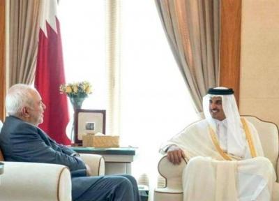 خبرنگاران ظریف با امیر قطر ملاقات کرد