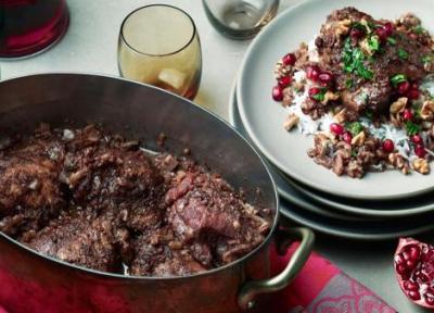 طرز تهیه فسنجان با مرغ برای 4 نفر با ساده ترین دستور پخت